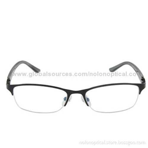 Classical Oval Black Thin and Light Eyeglasses by Woman, Made of Stainless Steel